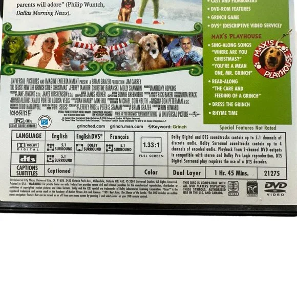 Dr. Seuss' How The Grinch Stole Christmas Collector's Edition DVD - Picture 6 of 6